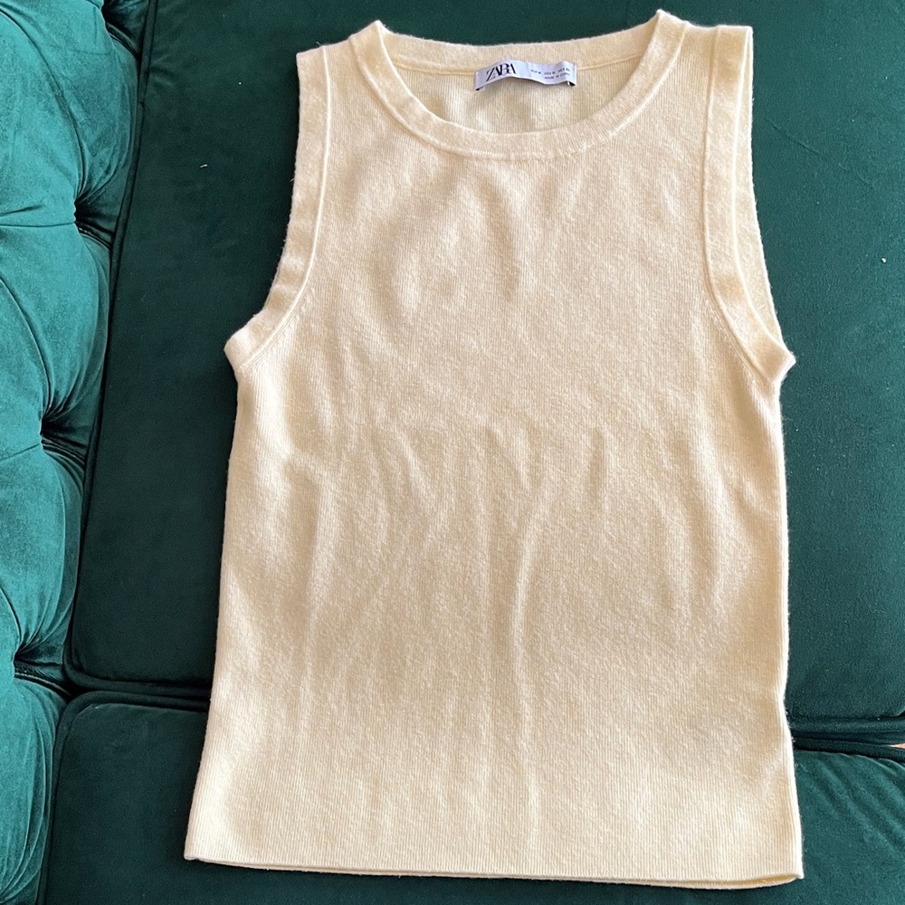 Zara Soft Yellow Tank Top